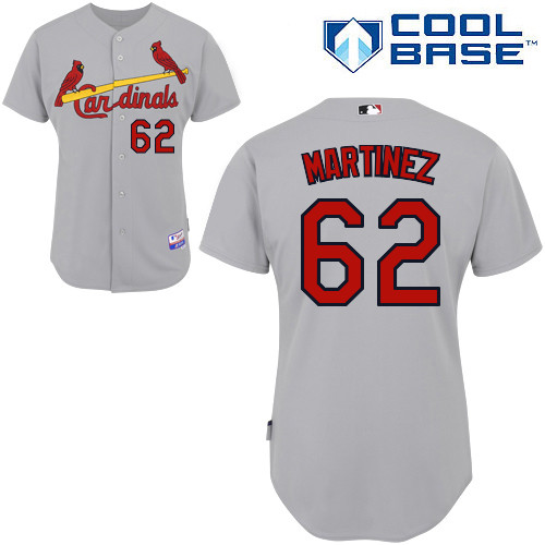 Carlos Martinez #62 MLB Jersey-St Louis Cardinals Men's Authentic Road Gray Cool Base Baseball Jersey
